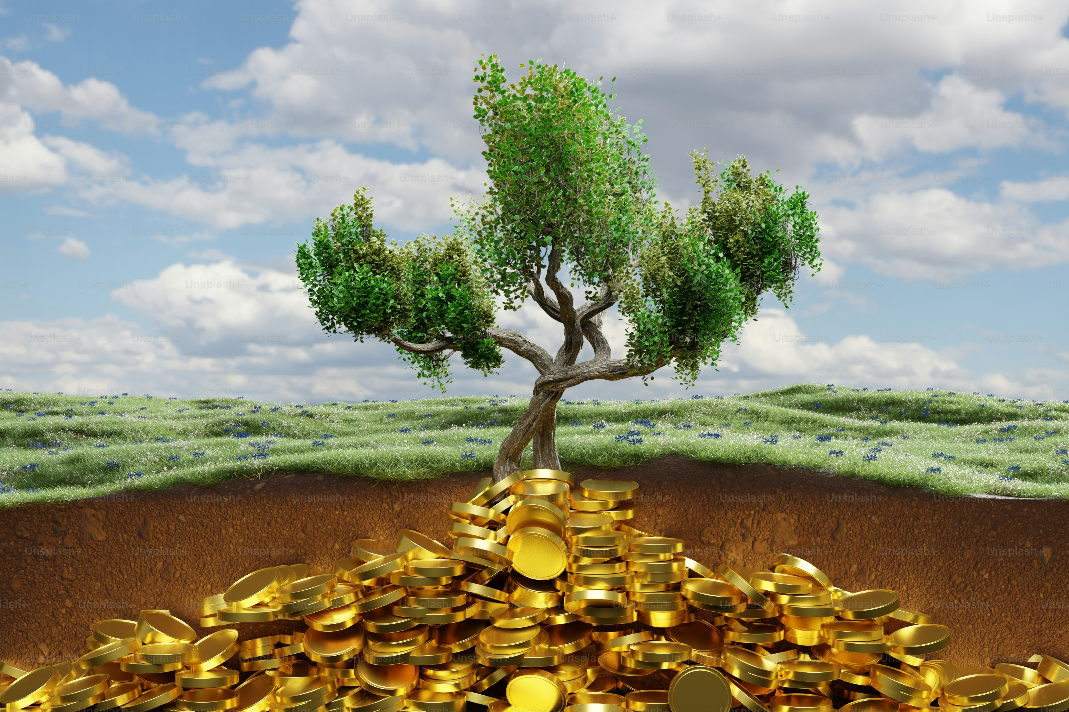 Sustainable Finance. 3D Render.